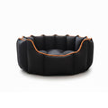 Cutepups Round Shape Pet Bed for Large Dogs & Cats – Comfortable Sleeping Cushion, Lightweight & Washable Pet Nest, Ideal Cozy Indoor Bed for Pets of All Breeds (Large, Charcoal Black)