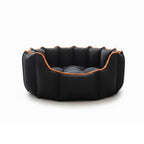 Cutepups Round Shape Pet Bed for Large Dogs & Cats – Comfortable Sleeping Cushion, Lightweight & Washable Pet Nest, Ideal Cozy Indoor Bed for Pets of All Breeds (Large, Charcoal Black)