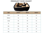 Cutepups Rectangle Shapes and Reversible Soft Velvet Dog Bed for Sleeping and Non-Slip Bottom Pet Bed for Dog (Cream/Black Color)