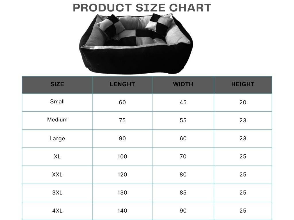 Cutepups Rectangle Shapes and Reversible Soft Velvet Dog Bed for Sleeping and Non-Slip Bottom Pet Bed for Dog (Grey/Black Color)