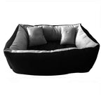 Cutepups Rectangle Shapes and Reversible Soft Velvet Dog Bed for Sleeping and Non-Slip Bottom Pet Bed for Dog (Grey/Black Color)
