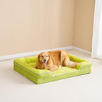 Cutepups Orthopedic Dog Bed Comfortable Dog Mattress for Sleeping, Washable pet Bed for Dogs (Lemon Green)