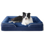 Cutepups Orthopedic Dog Bed Comfortable Dog Mattress for Sleeping, Washable pet Bed for Dogs (Navy Blue)