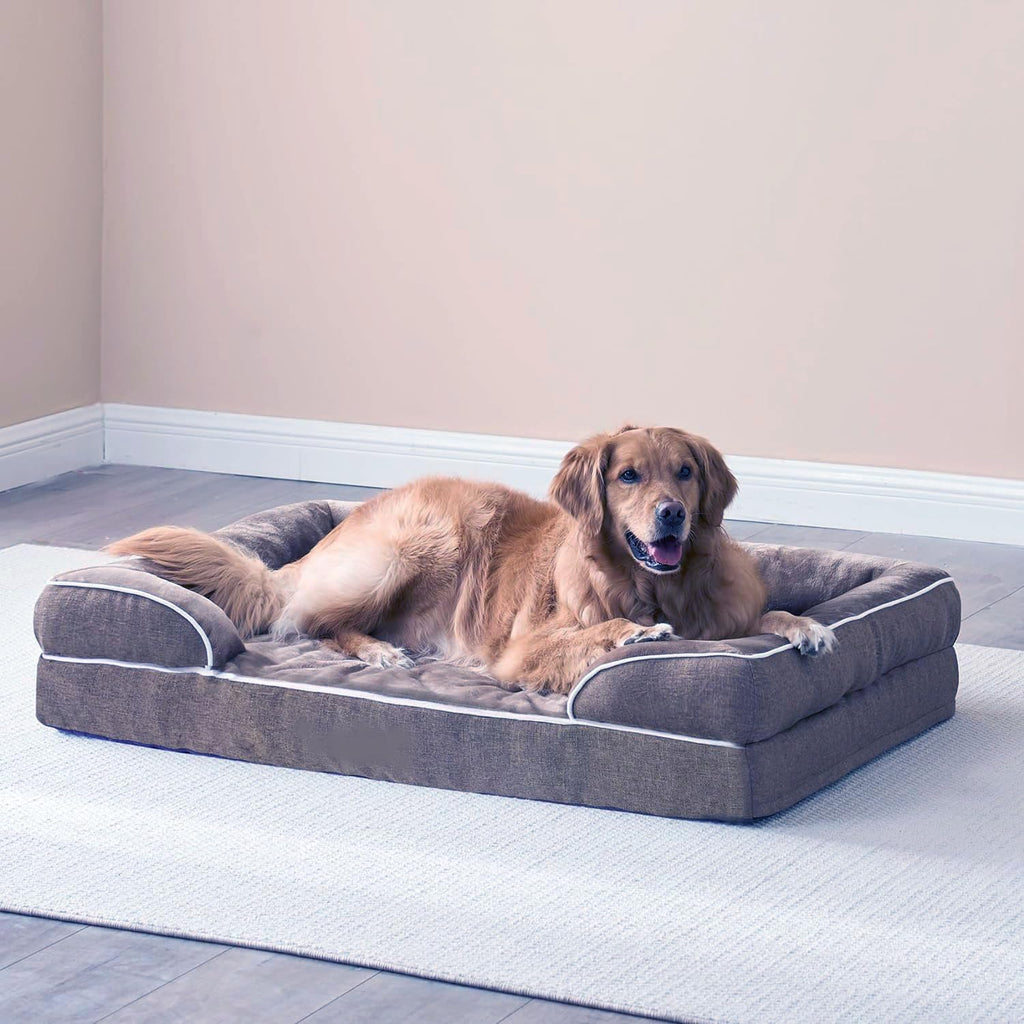 Cutepups Orthopedic Dog Bed Comfortable Dog Mattress for Sleeping, Washable pet Bed for Dogs (Grey)