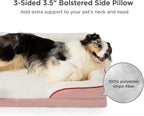 Cutepups Orthopedic Dog Bed Comfortable Dog Mattress for Sleeping, Washable pet Bed for Dogs (Pink/Cream)