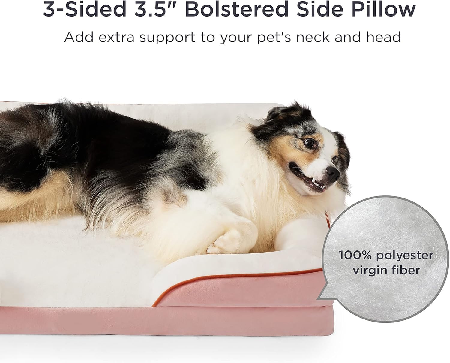 Cutepups Orthopedic Dog Bed Comfortable Dog Mattress for Sleeping, Washable pet Bed for Dogs (Pink/Cream)