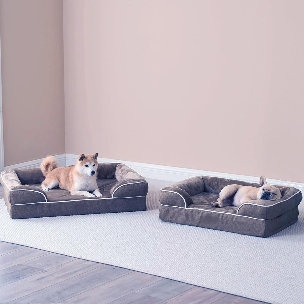 Cutepups Orthopedic Dog Bed Comfortable Dog Mattress for Sleeping, Washable pet Bed for Dogs (Grey)