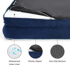 Cutepups Orthopedic Dog Bed Comfortable Dog Mattress for Sleeping, Washable pet Bed for Dogs (Navy Blue)