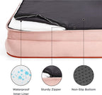Cutepups Orthopedic Dog Bed Comfortable Dog Mattress for Sleeping, Washable pet Bed for Dogs (Pink/Cream)