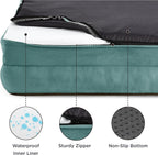 Cutepups Orthopedic Dog Bed Comfortable Dog Mattress for Sleeping, Washable pet Bed for Dogs (Washed Blue/Cream)