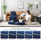 Cutepups Orthopedic Dog Bed Comfortable Dog Mattress for Sleeping, Washable pet Bed for Dogs (Navy Blue)