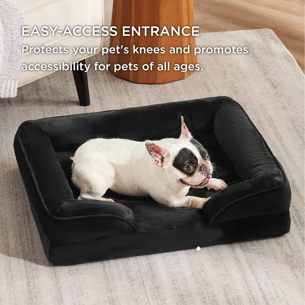 Cutepups Orthopedic Dog Bed Comfortable Dog Mattress for Sleeping, Washable pet Bed for Dogs (Only Black)