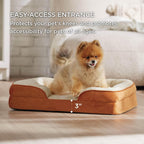 Cutepups Orthopedic Dog Bed Comfortable Dog Mattress for Sleeping, Washable pet Bed for Dogs (Brown/Cream)