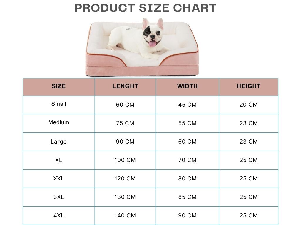 Cutepups Orthopedic Dog Bed Comfortable Dog Mattress for Sleeping, Washable pet Bed for Dogs (Pink/Cream)