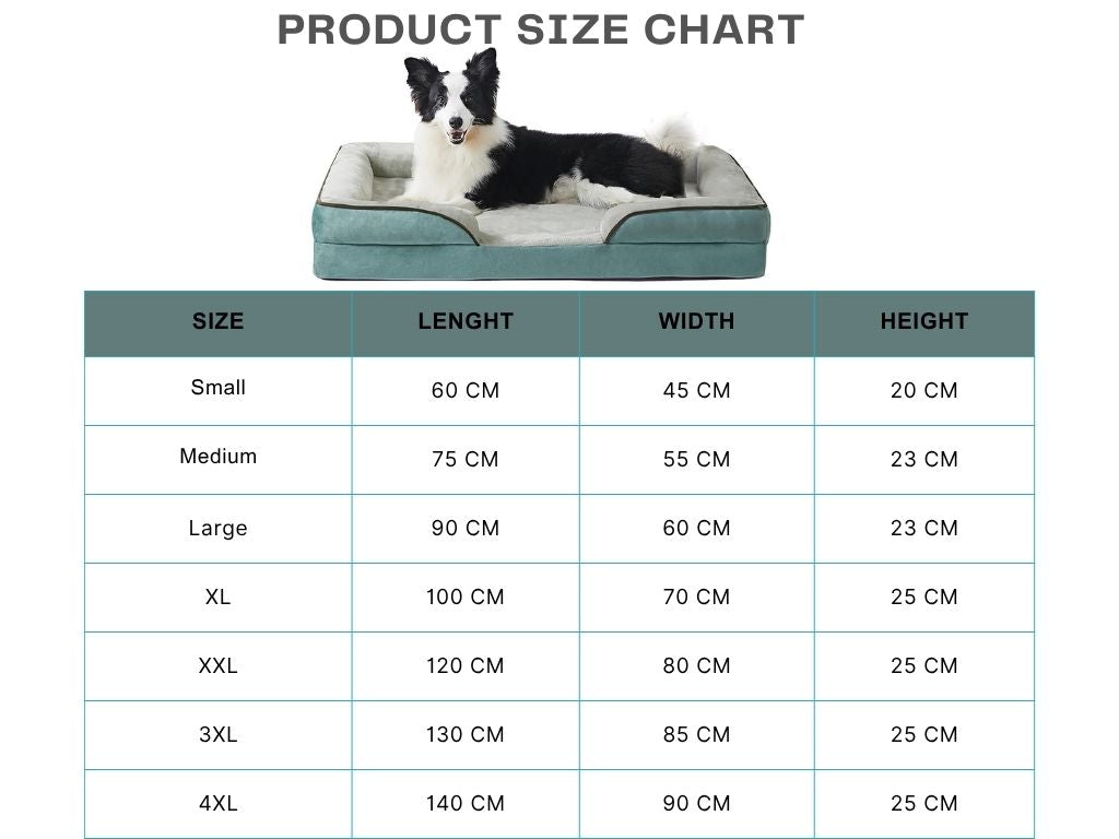 Cutepups Orthopedic Dog Bed Comfortable Dog Mattress for Sleeping, Washable pet Bed for Dogs (Washed Blue/Cream)