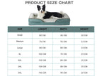 Cutepups Orthopedic Dog Bed Comfortable Dog Mattress for Sleeping, Washable pet Bed for Dogs (Washed Blue/Cream)