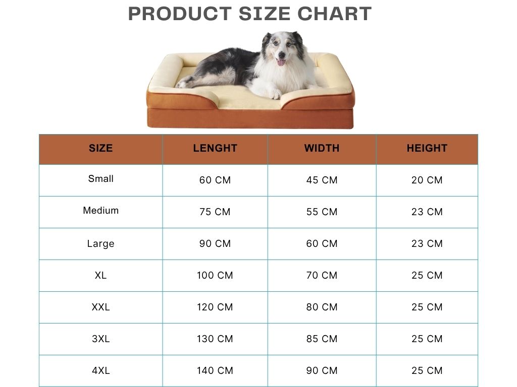Cutepups Orthopedic Dog Bed Comfortable Dog Mattress for Sleeping, Washable pet Bed for Dogs (Brown/Cream)