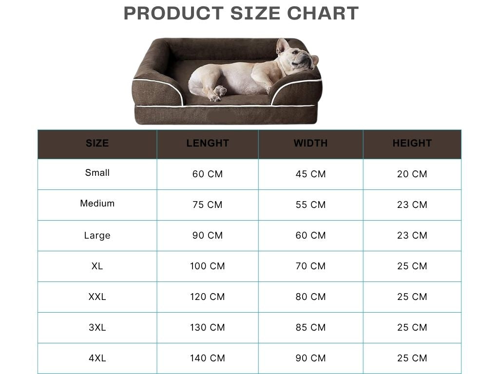 Cutepups Orthopedic Dog Bed Comfortable Dog Mattress for Sleeping, Washable pet Bed for Dogs (Dark Brown)