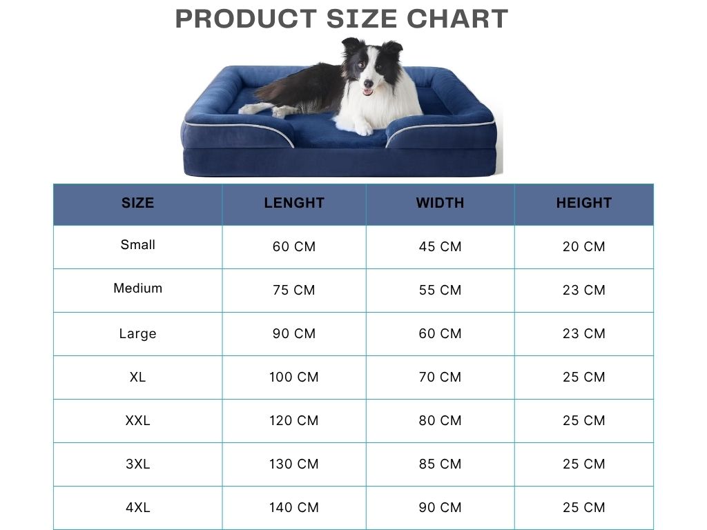 Cutepups Orthopedic Dog Bed Comfortable Dog Mattress for Sleeping, Washable pet Bed for Dogs (Navy Blue)