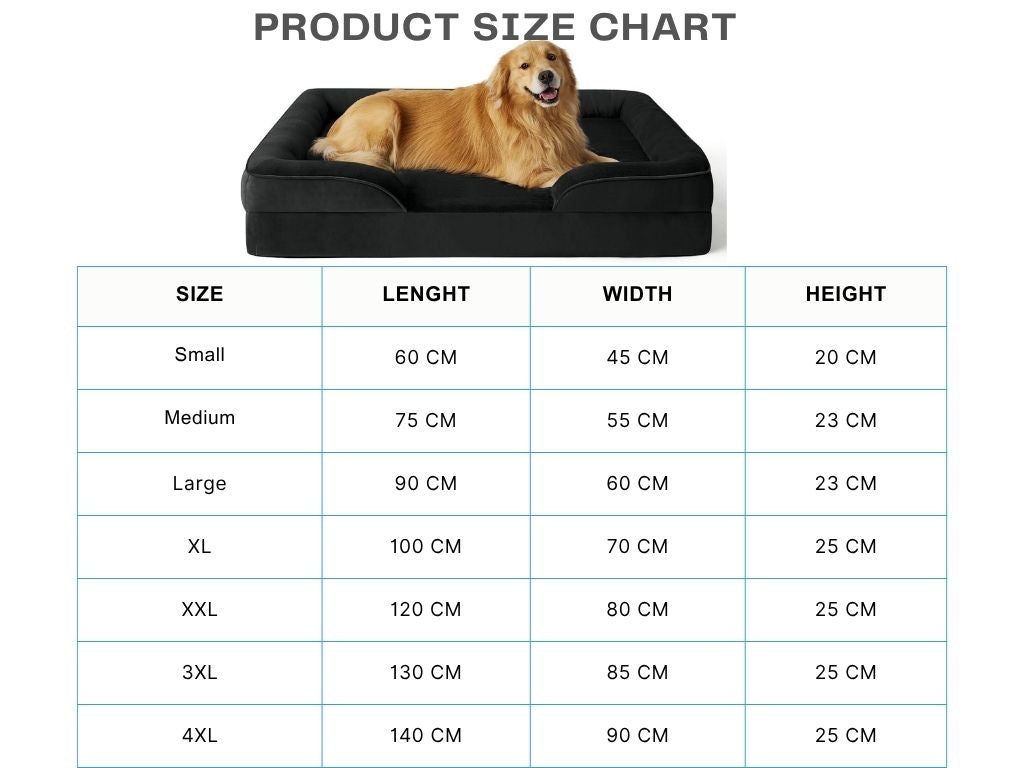 Cutepups Orthopedic Dog Bed Comfortable Dog Mattress for Sleeping, Washable pet Bed for Dogs (Only Black)