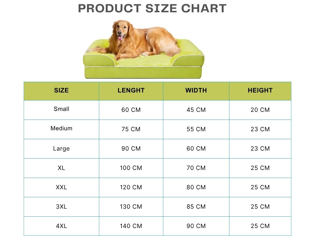 Cutepups Orthopedic Dog Bed Comfortable Dog Mattress for Sleeping, Washable pet Bed for Dogs (Lemon Green)