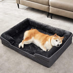 Cutepups Orthopedic Dog Bed Comfortable Dog Mattress for Sleeping, Washable pet Bed for Dogs (Black)